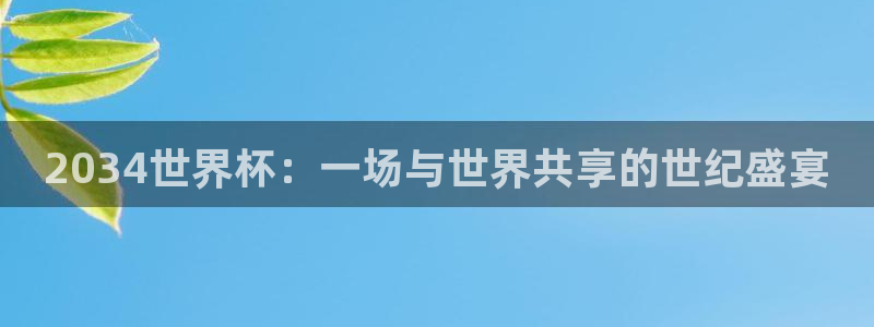 英足总杯直播：2034世界杯：一场与世界共享的世纪盛宴